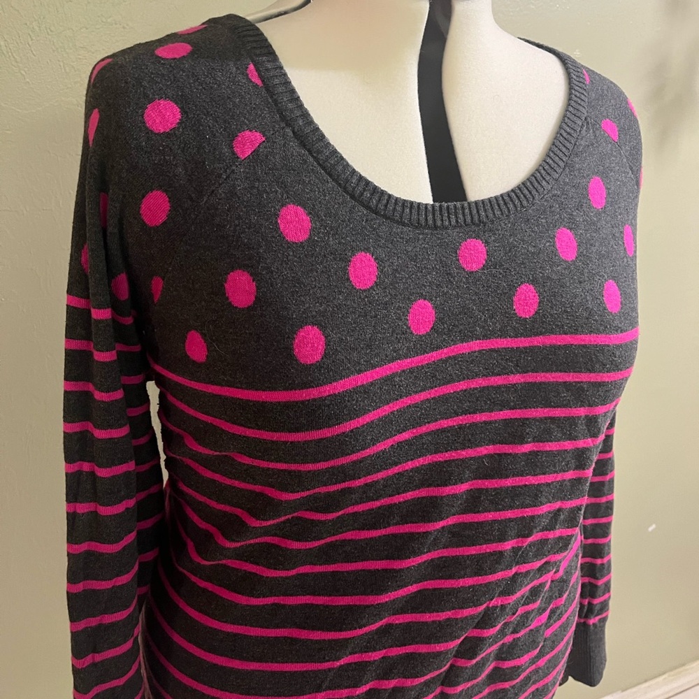 Torrid Polka Dot Striped Sweater size 3